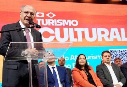 O preidente do Brasil em exercício, Geraldo Alckmin, durante o 10º Salão do Turismo, em Fortaleza -  (crédito: Cadu Gomes/VPR) -O preidente do Brasil em exercício, Geraldo Alckmin, durante o 10º Salão do Turismo, em Fortaleza -  (crédito: Cadu Gomes/VPR)