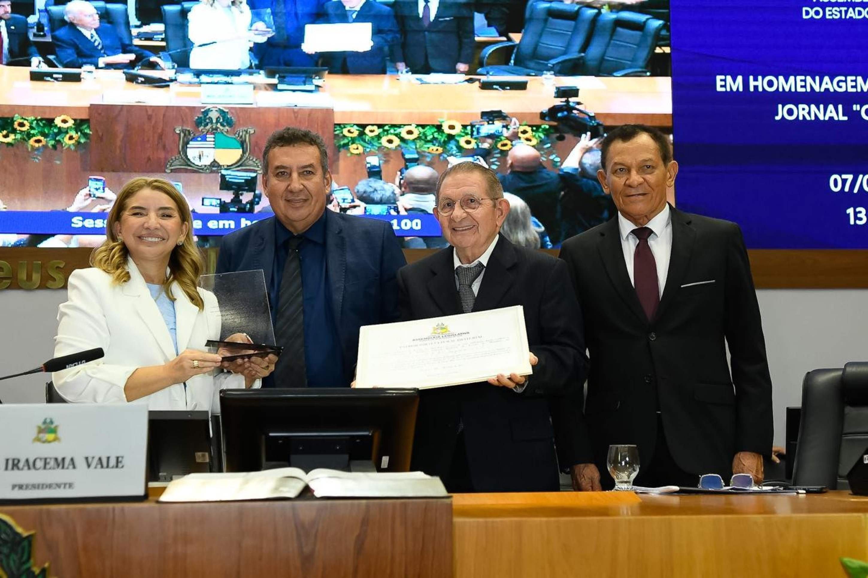 Sess&atilde;o solene celebra os 100 anos do jornal O Imparcial 