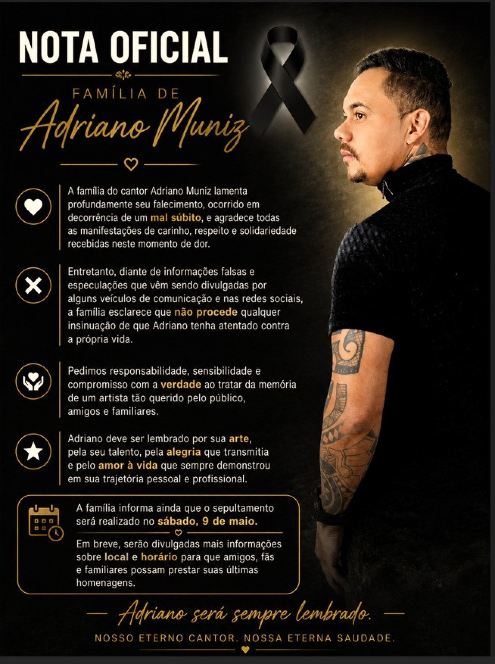 Vel&oacute;rio de Adriano Muniz est&aacute; marcado para esse s&aacute;bado (9)