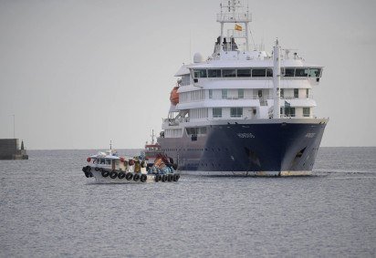 Quatro canadenses estavam a bordo do navio afetado por um foco de hantavírus -  (crédito:  AFP) -Quatro canadenses estavam a bordo do navio afetado por um foco de hantavírus -  (crédito:  AFP)