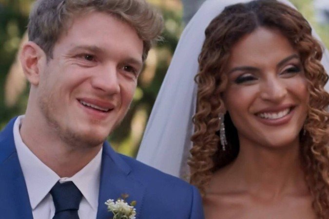 Gabriela Loran vibra com cena icônica de casamento em 'Três Graças' - (crédito: Reprodução/Globo) Gabriela Loran vibra com cena icônica de casamento em 'Três Graças' - (crédito: Reprodução/Globo)