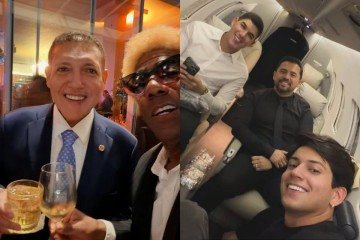 Ivo Meirelles e Nunes Marques (E).  Xand Avião, Zé Vaqueiro e Léo Foguete (D)  -  (crédito: Reprodução/Instagram )
