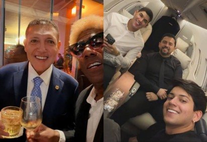 Ivo Meirelles e Nunes Marques (E).  Xand Avião, Zé Vaqueiro e Léo Foguete (D)  -  (crédito: Reprodução/Instagram ) -Ivo Meirelles e Nunes Marques (E).  Xand Avião, Zé Vaqueiro e Léo Foguete (D)  -  (crédito: Reprodução/Instagram )