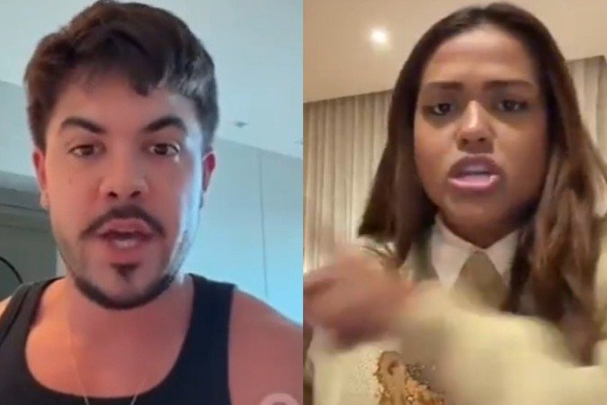 Entrevista entre Álvaro e Camila Loures acaba em baixaria nas redes sociais - (crédito: Reprodução/Redes Sociais) Entrevista entre Álvaro e Camila Loures acaba em baixaria nas redes sociais - (crédito: Reprodução/Redes Sociais)