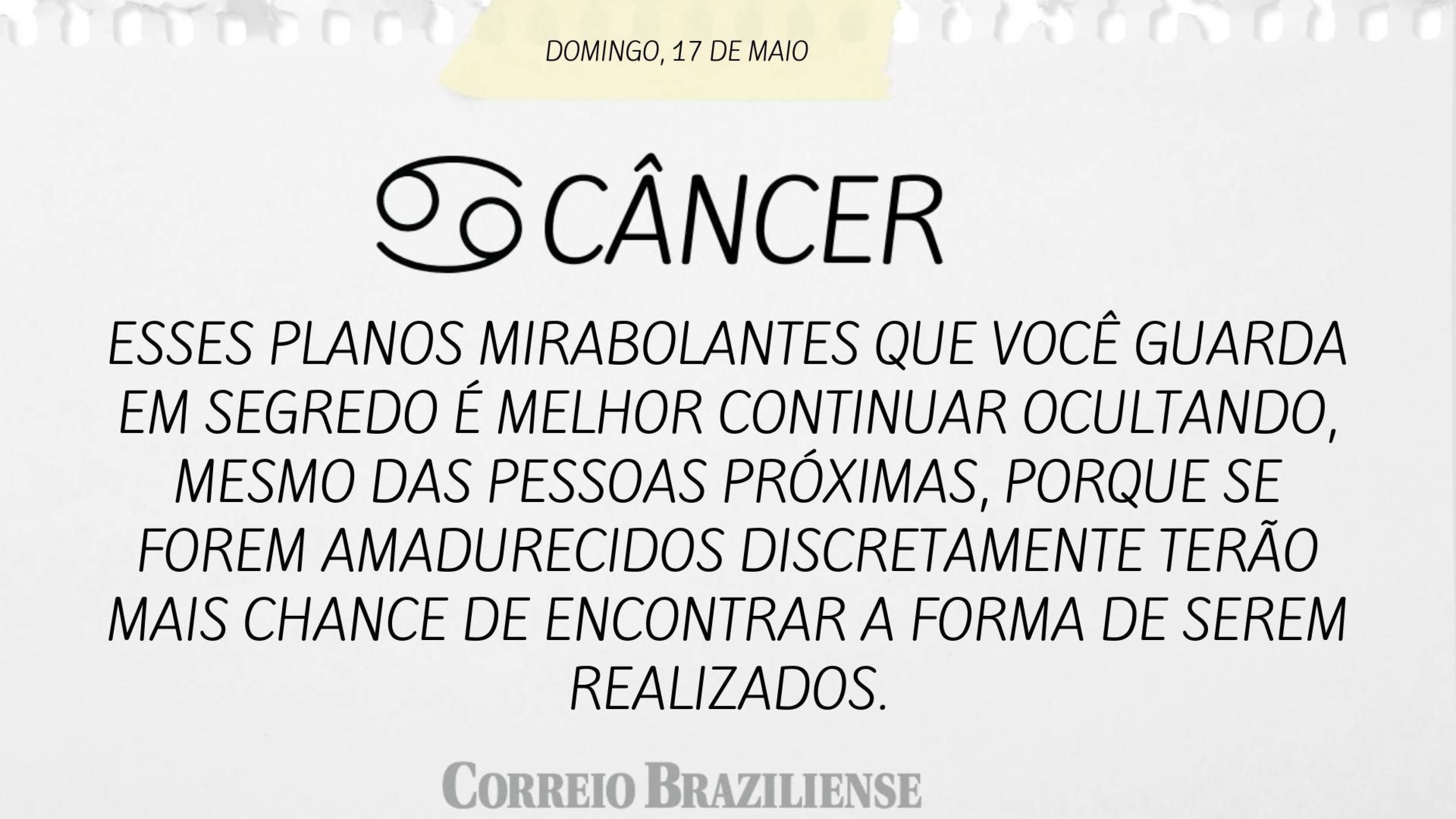 Hor&oacute;scopo | 17 de maio 