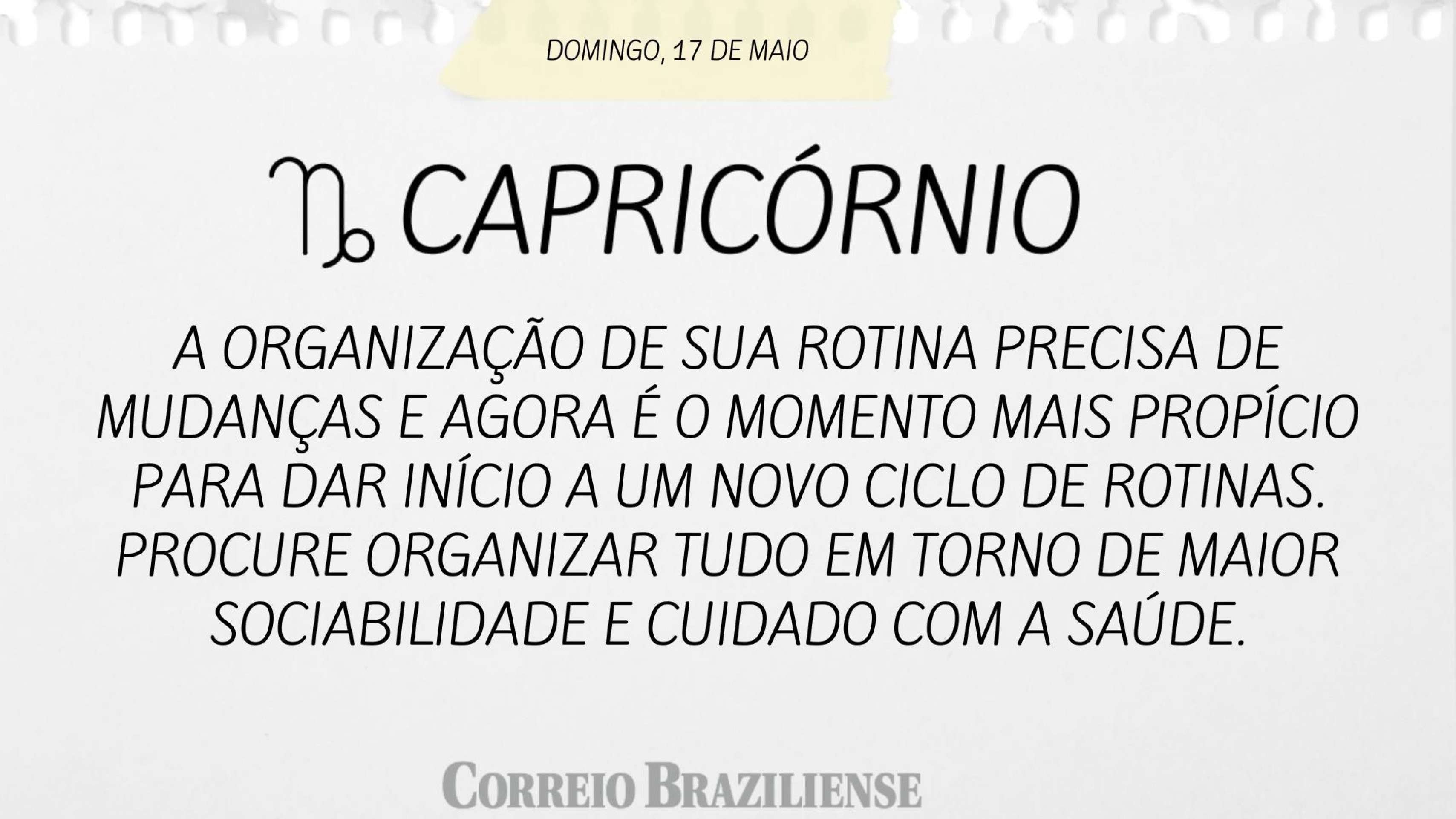 Hor&oacute;scopo | 17 de maio 