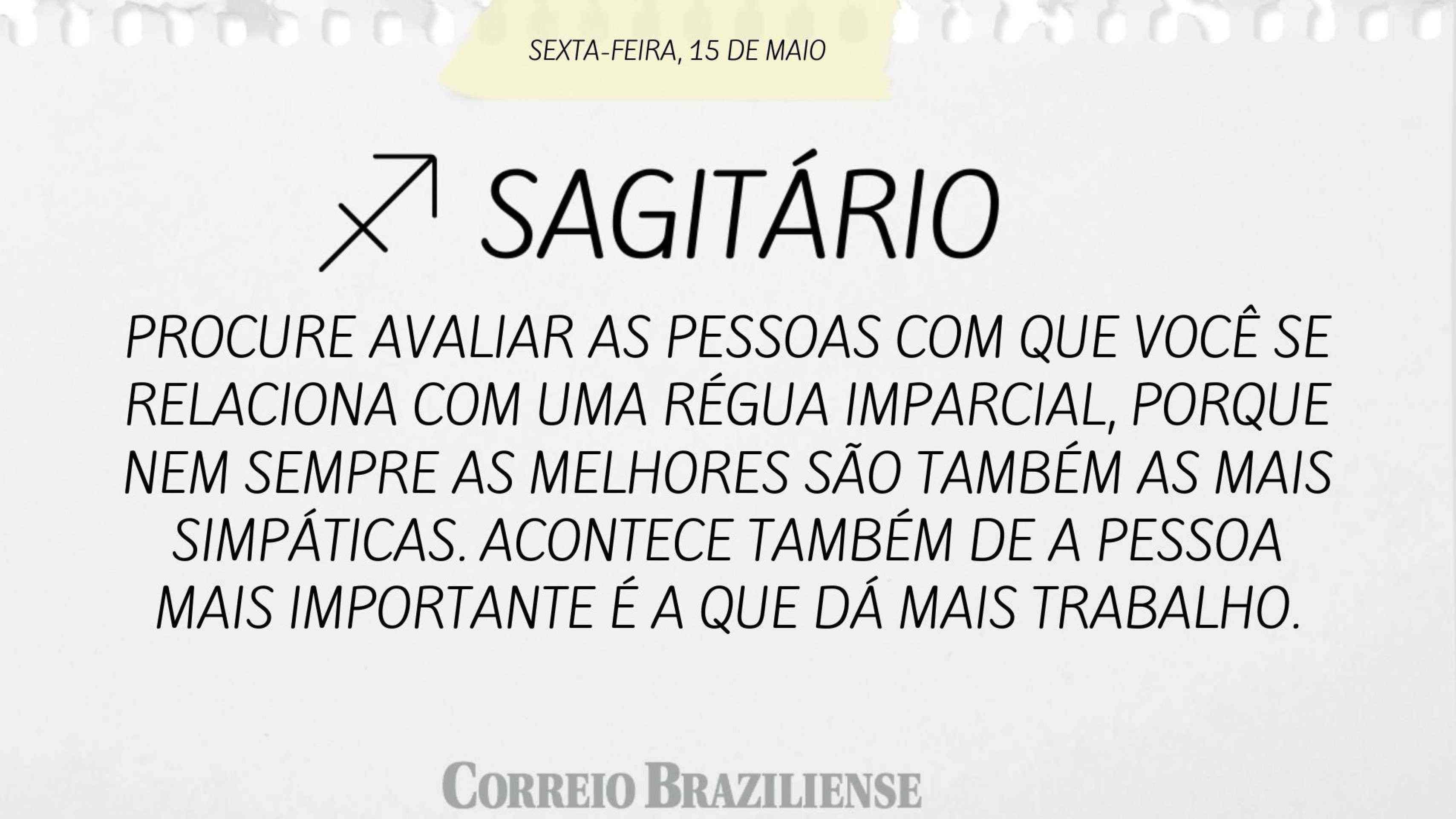 Hor&oacute;scopo | 15 de maio 