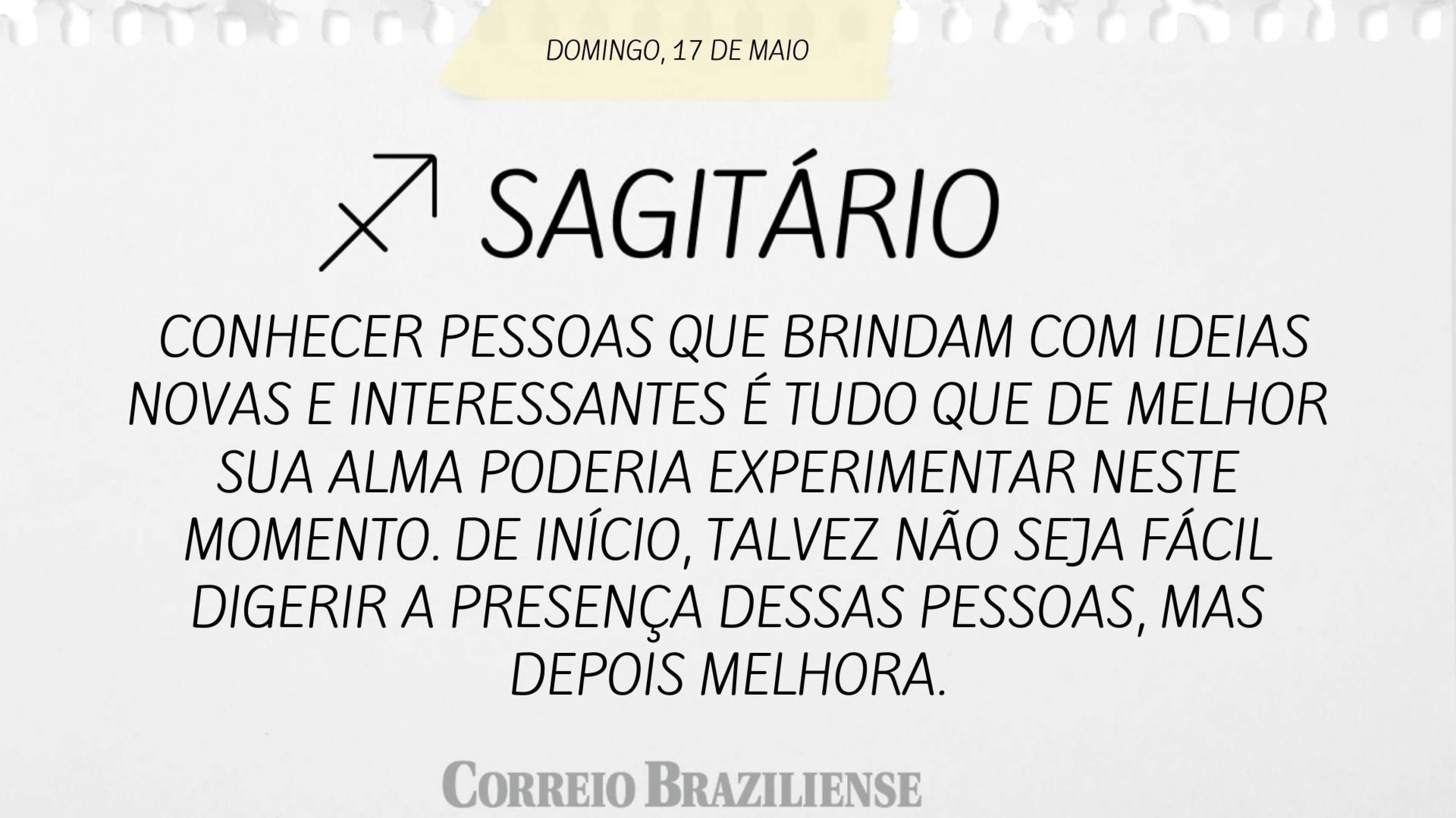 Hor&oacute;scopo | 17 de maio 