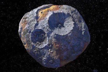 A sonda Psiquê, da Nasa, passa nesta sexta-feira (15/5) a 4,5 mil quilômetros de Marte -  (crédito: MaxarASU/P. Rubin/Nasa/JPL-Caltech)