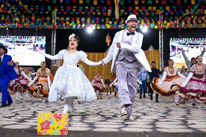 A Quadrilha Pau Melado, vinculada à União Junina do Distrito Federal, durante apresentação do ano passado