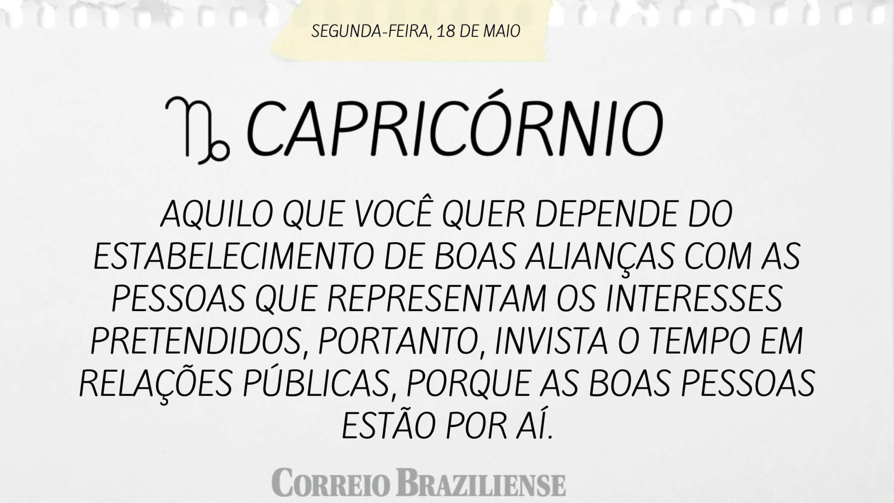 Hor&oacute;scopo | 18 de maio