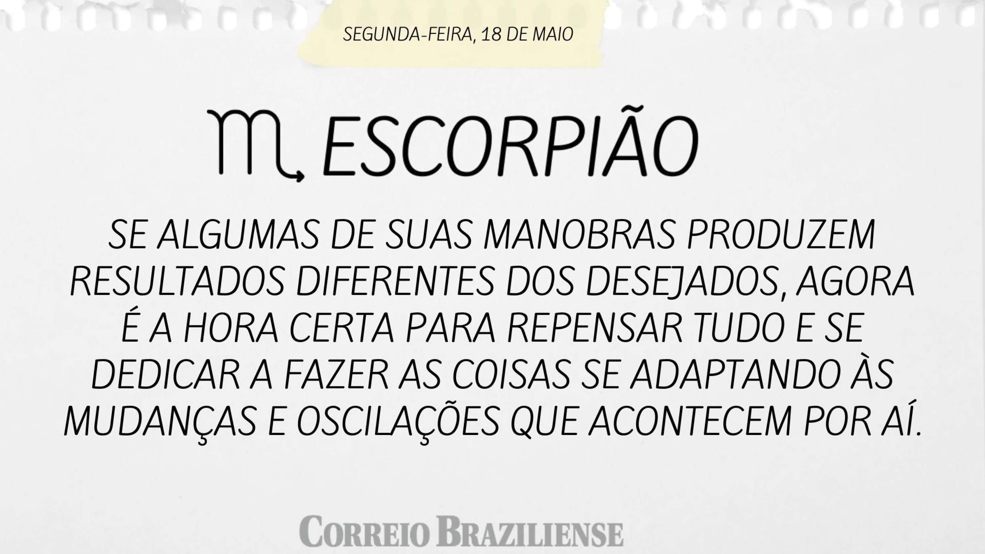 Hor&oacute;scopo | 18 de maio