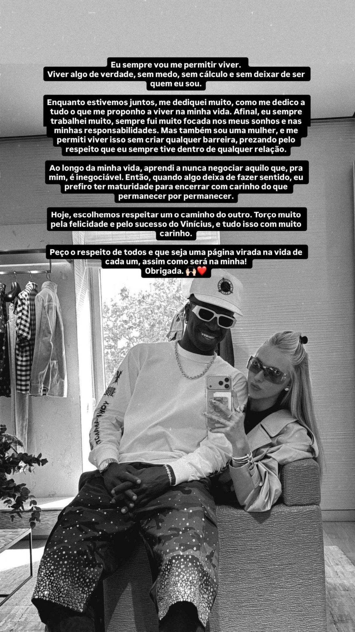 Virginia anuncia fim de relacionamento com Vini jr Virginia anuncia fim de relacionamento com Vini jr
