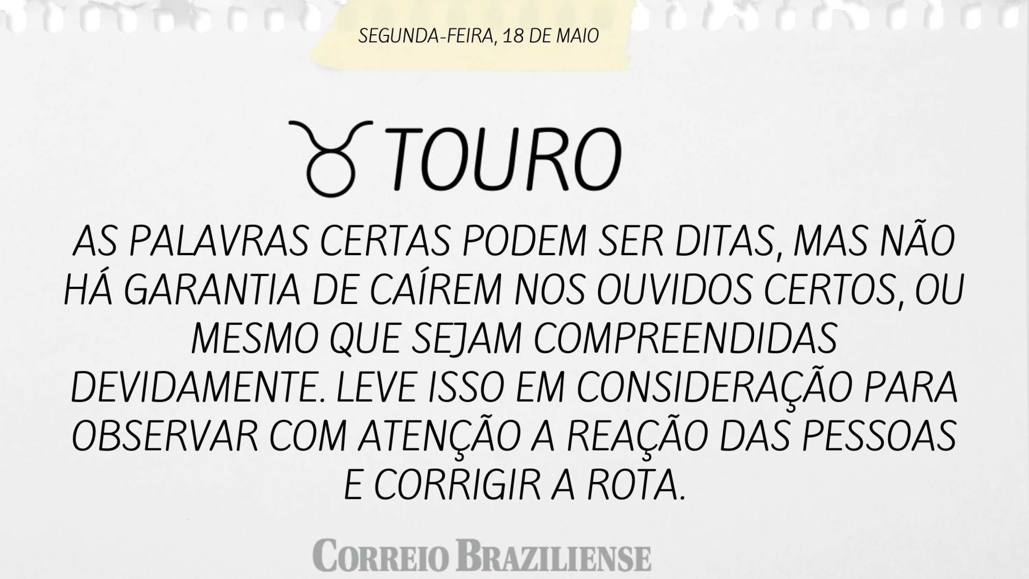 Hor&oacute;scopo | 18 de maio