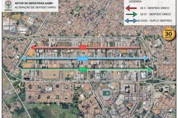 A principal novidade é a transformação das vias QI 1 e QI 5 em sentido único -  (crédito: Divulgação/Detran-DF)