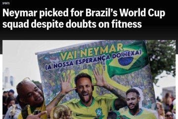 The New York Times chamou atenção para a ausência de João Pedro -  (crédito: NYT/Reprodução)