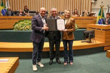 Celina Leão participa da posse de Reinaldo Rossano como novo defensor público-geral do DF -  (crédito:  JOEL RODRIGUES)