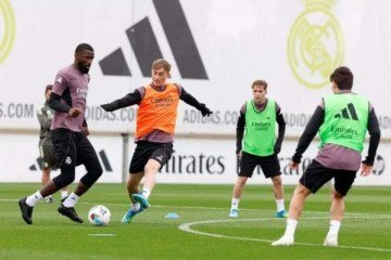 Rudiger durante atividade no centro de treinamentos do Real Madrid - (crédito: Foto: Antonio Villalba / Real Madrid) Rudiger durante atividade no centro de treinamentos do Real Madrid - (crédito: Foto: Antonio Villalba / Real Madrid)