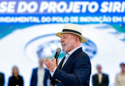 A declaração foi feita durante a inauguração de novas instalações do acelerador de partículas Sirius, em Campinas (SP) -  (crédito: Ricardo Stuckert / PR) -A declaração foi feita durante a inauguração de novas instalações do acelerador de partículas Sirius, em Campinas (SP) -  (crédito: Ricardo Stuckert / PR)