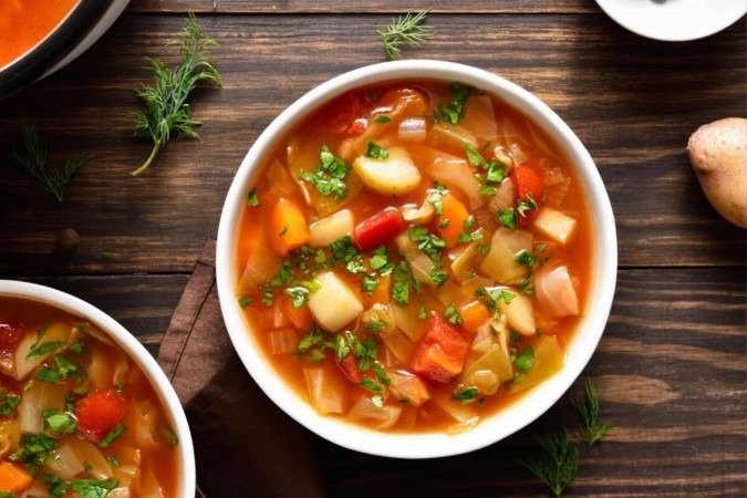 Sopa detox de legumes (Imagem: Tatiana Volgutova | Shutterstock) - (crédito: EdiCase) Sopa detox de legumes (Imagem: Tatiana Volgutova | Shutterstock) - (crédito: EdiCase)