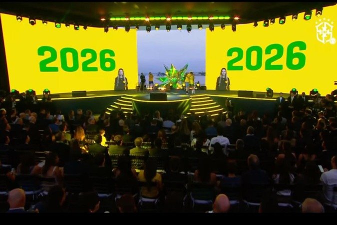 Evento realizado no Museu do Amanhã, no centro do Rio de Janeiro, realizado para anunciar os jogadores convocados para a Copa do Mundo de 2026 - (crédito: Reprodução / YouTube / CBF ) Evento realizado no Museu do Amanhã, no centro do Rio de Janeiro, realizado para anunciar os jogadores convocados para a Copa do Mundo de 2026 - (crédito: Reprodução / YouTube / CBF )
