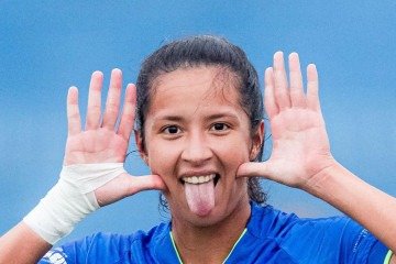 Gaby balançou a rede duas vezes na vitória por 2 x 1, contra o Pérolas Negras  -  (crédito: Divulga&ccedil;&atilde;o / Minas Bras&iacute;lia )