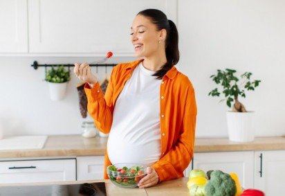 Escolhas nutricionais adequadas contribuem para estabilidade da glicemia durante a gestação (Imagem: fast-stock | Shutterstock)  -  (crédito: EdiCase) -Escolhas nutricionais adequadas contribuem para estabilidade da glicemia durante a gestação (Imagem: fast-stock | Shutterstock)  -  (crédito: EdiCase)