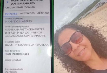 Mulher descobre registro como presidente da República desde 2002 -  (crédito: G1)