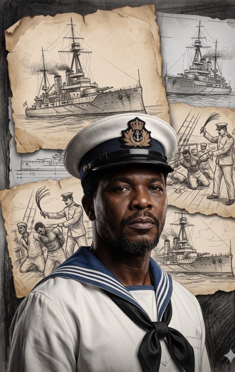 Otto Caetano no papel de João Cândido, o Almirante Negro - (crédito: Divulgação) Otto Caetano no papel de João Cândido, o Almirante Negro - (crédito: Divulgação)