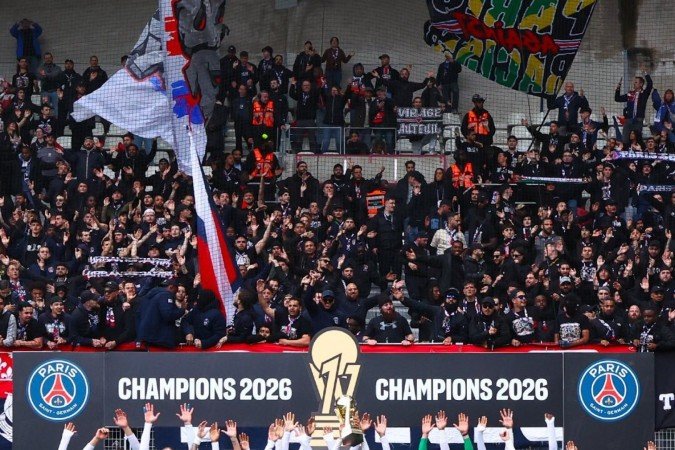 A festa do título do Paris Saint-Germain, pentacampeão consecutivo da Ligue1