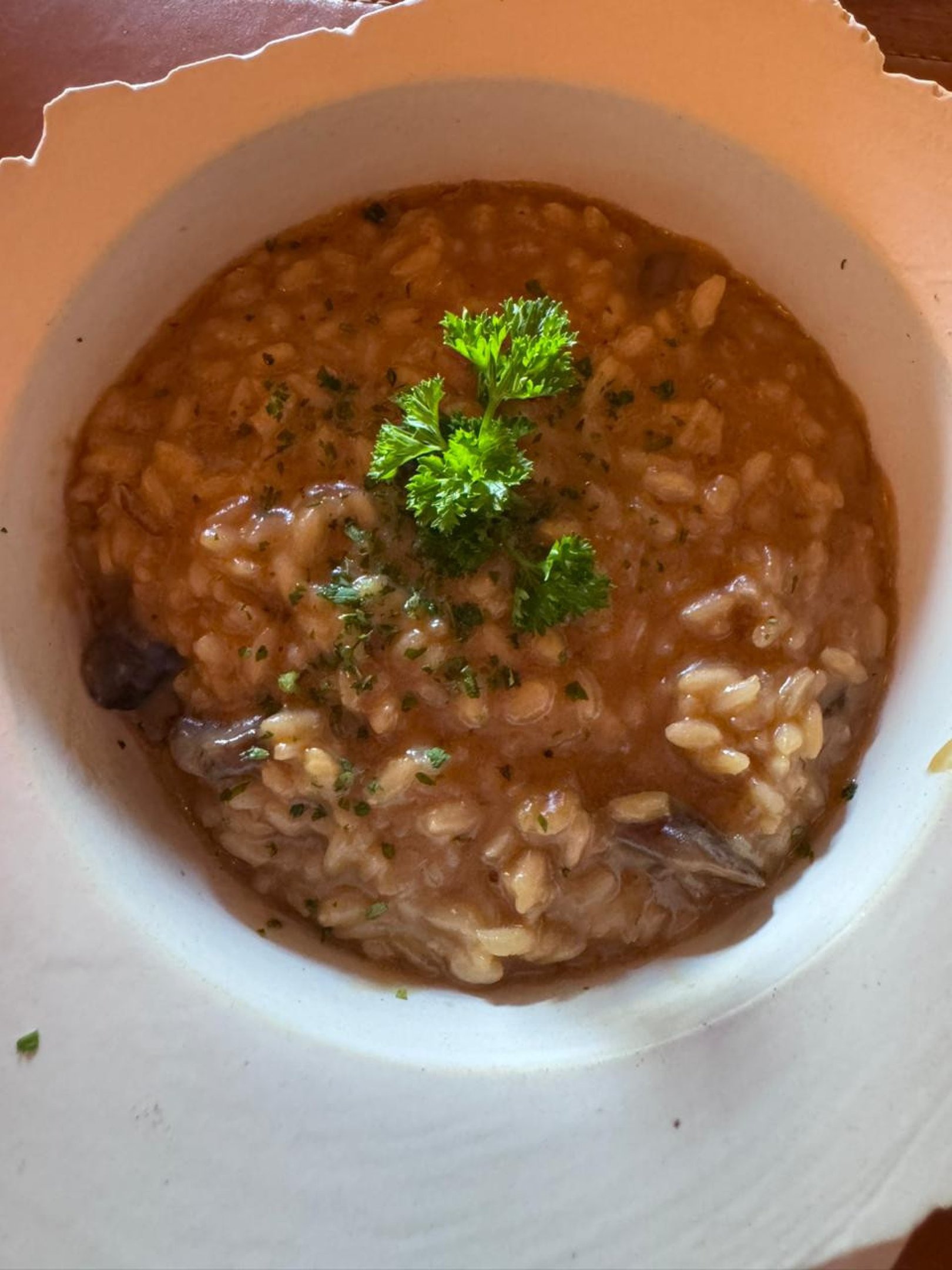 Risoto de cogumelos do restaurante Det&aacute;lia 