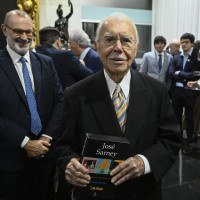 Sarney em maio deste ano durante lançamento de livro -  (crédito: Reprodu&ccedil;&atilde;o/Ag&ecirc;ncia Senado)