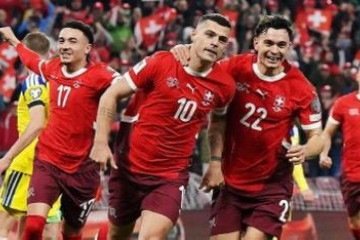 Suíça vai para sexta Copa do Mundo seguida - (crédito: Reprodução/X/@UEFAEURO) Suíça vai para sexta Copa do Mundo seguida - (crédito: Reprodução/X/@UEFAEURO)