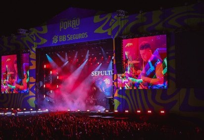 Festival acontece no estacionamento da Arena Mané Garrincha nesta sexta (22) e sábado (23) com atrações nacionais e internacionais -  (crédito:  Divulgação Porão do Rock, edição de 2025) -Festival acontece no estacionamento da Arena Mané Garrincha nesta sexta (22) e sábado (23) com atrações nacionais e internacionais -  (crédito:  Divulgação Porão do Rock, edição de 2025)