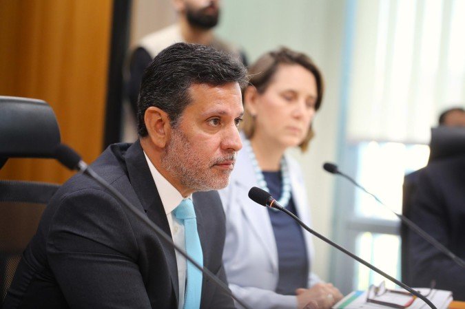 Ministro da Educação, Leonardo Barchini, divulgou os resultados da Prova Nacional Docente (PND) 2025 -  (crédito: Fábio Nakakura/MEC)