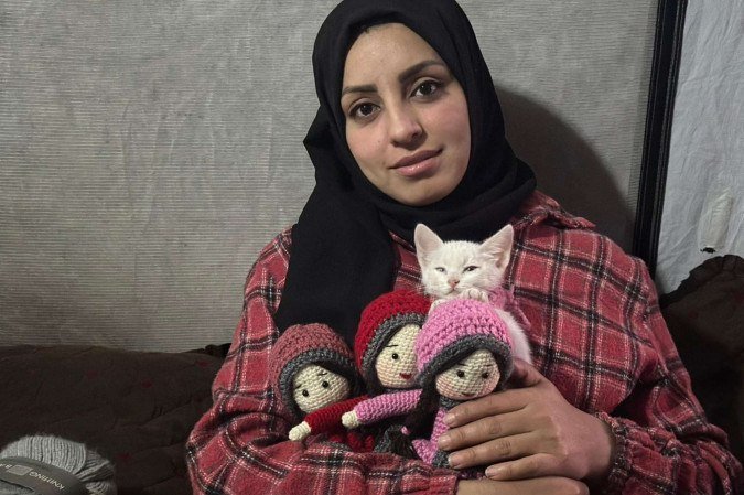 Shireen Al-Kurdi, palestina, desabrigada, moradora no campo de refugiados de Al-Bureij (centro)

