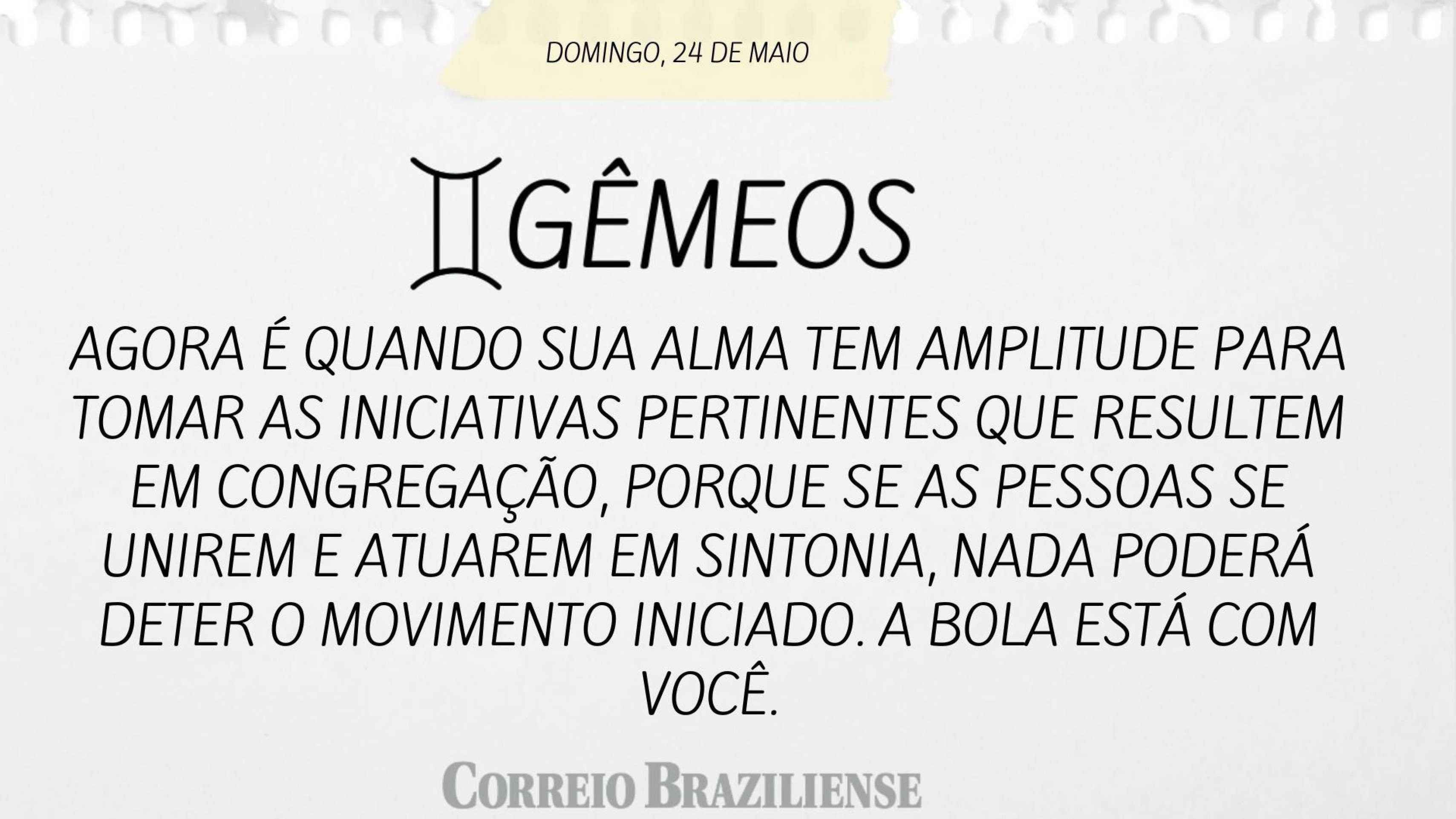 Hor&oacute;spoco deste domingo (24/5)