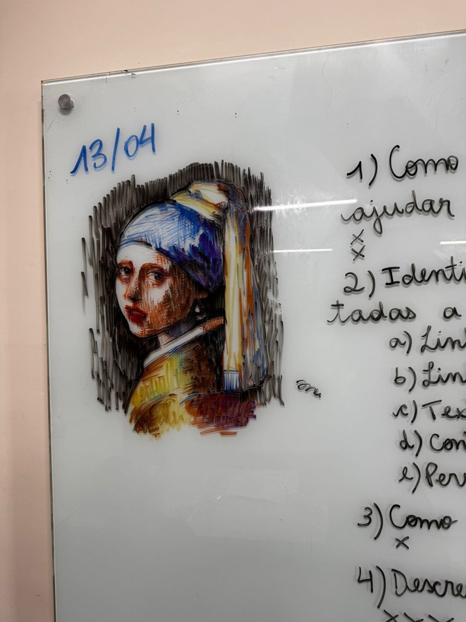 Artes da professora Camilla Dantas no quadro