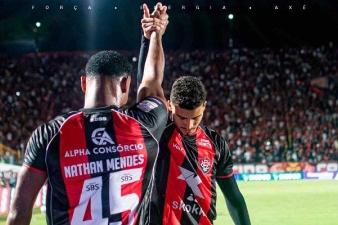 Vitória derrota Internacional no Barradão - (crédito: Foto: Victor Ferreira / EC Vitória) Vitória derrota Internacional no Barradão - (crédito: Foto: Victor Ferreira / EC Vitória)