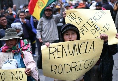 Protestos na Bolívia -  (crédito: MARVIN RECINOS / AFP) -Protestos na Bolívia -  (crédito: MARVIN RECINOS / AFP)
