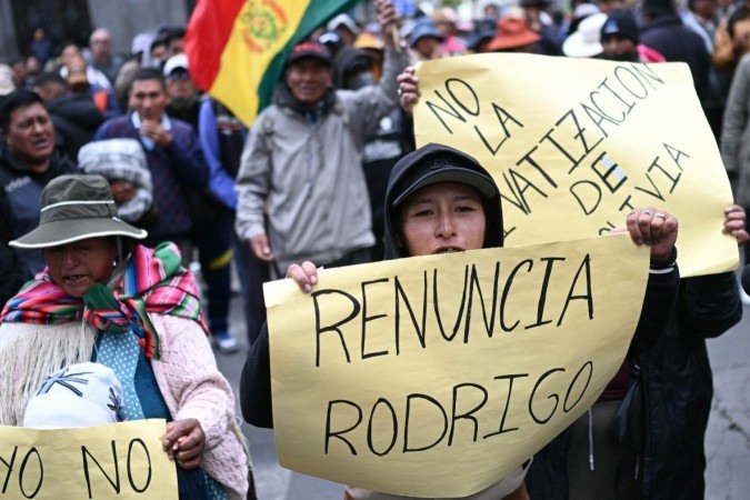 Protestos na Bolívia - (crédito: MARVIN RECINOS / AFP) Protestos na Bolívia - (crédito: MARVIN RECINOS / AFP)