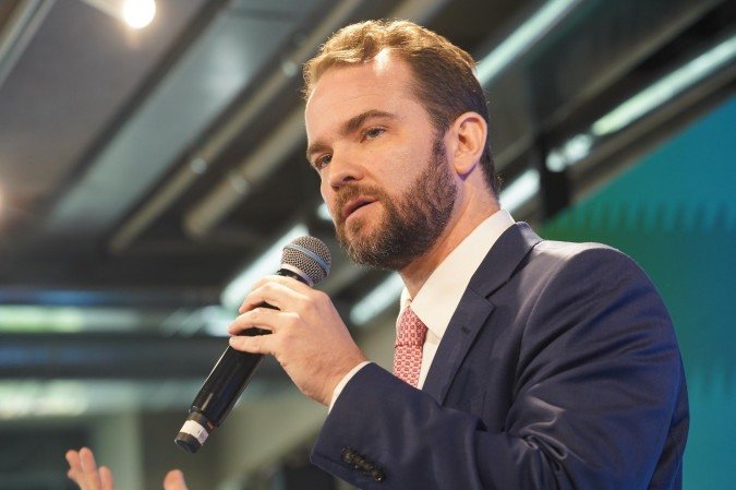 O ministro da Fazenda, Dario Durigan, durante o lançamento do 5º Leilão do Eco Invest Brasil. - (crédito: Rogério Cassimiro/MMA) O ministro da Fazenda, Dario Durigan, durante o lançamento do 5º Leilão do Eco Invest Brasil. - (crédito: Rogério Cassimiro/MMA)