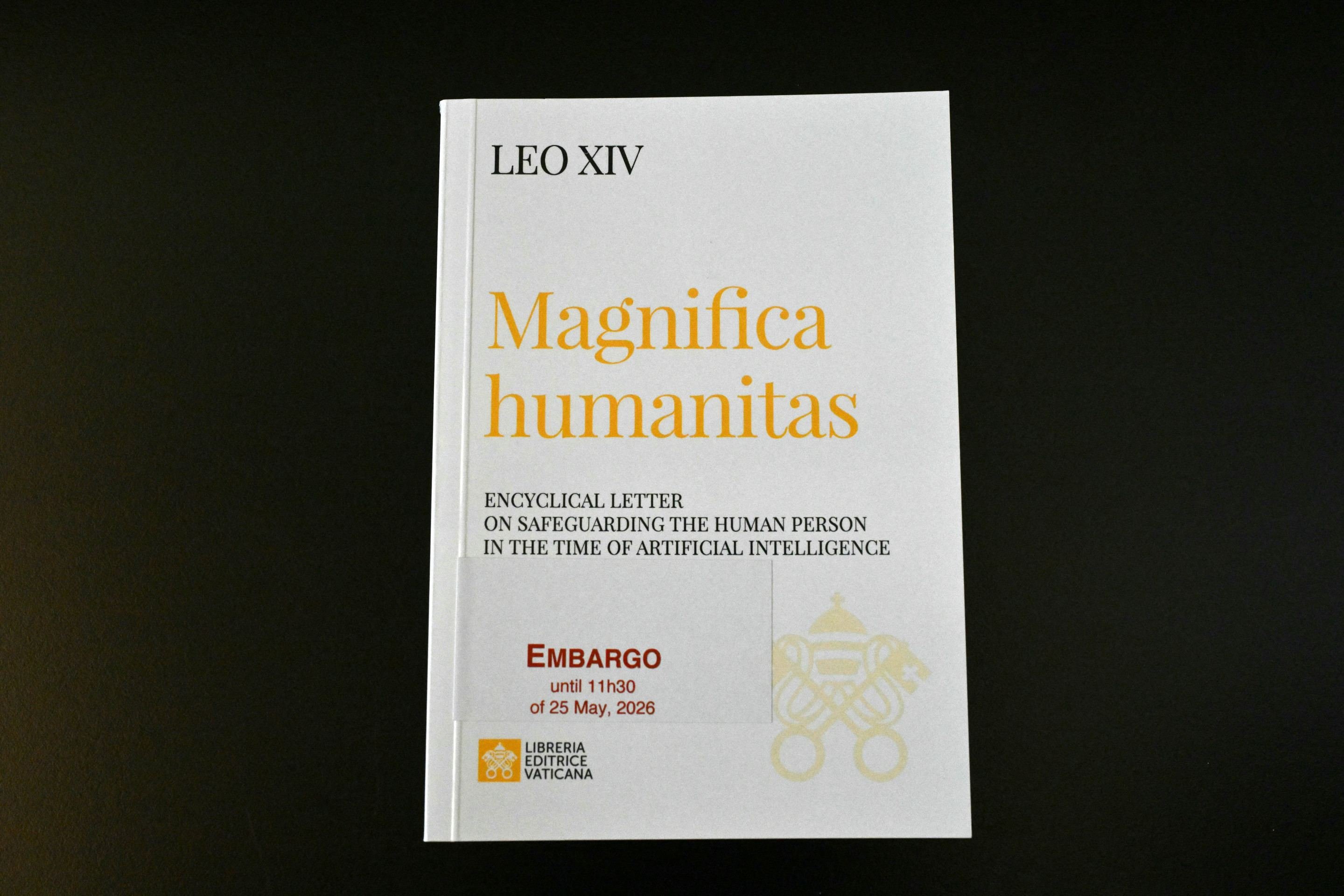 Capa da enc&iacute;clica Magnifica humanitas, de Le&atilde;o XIV 