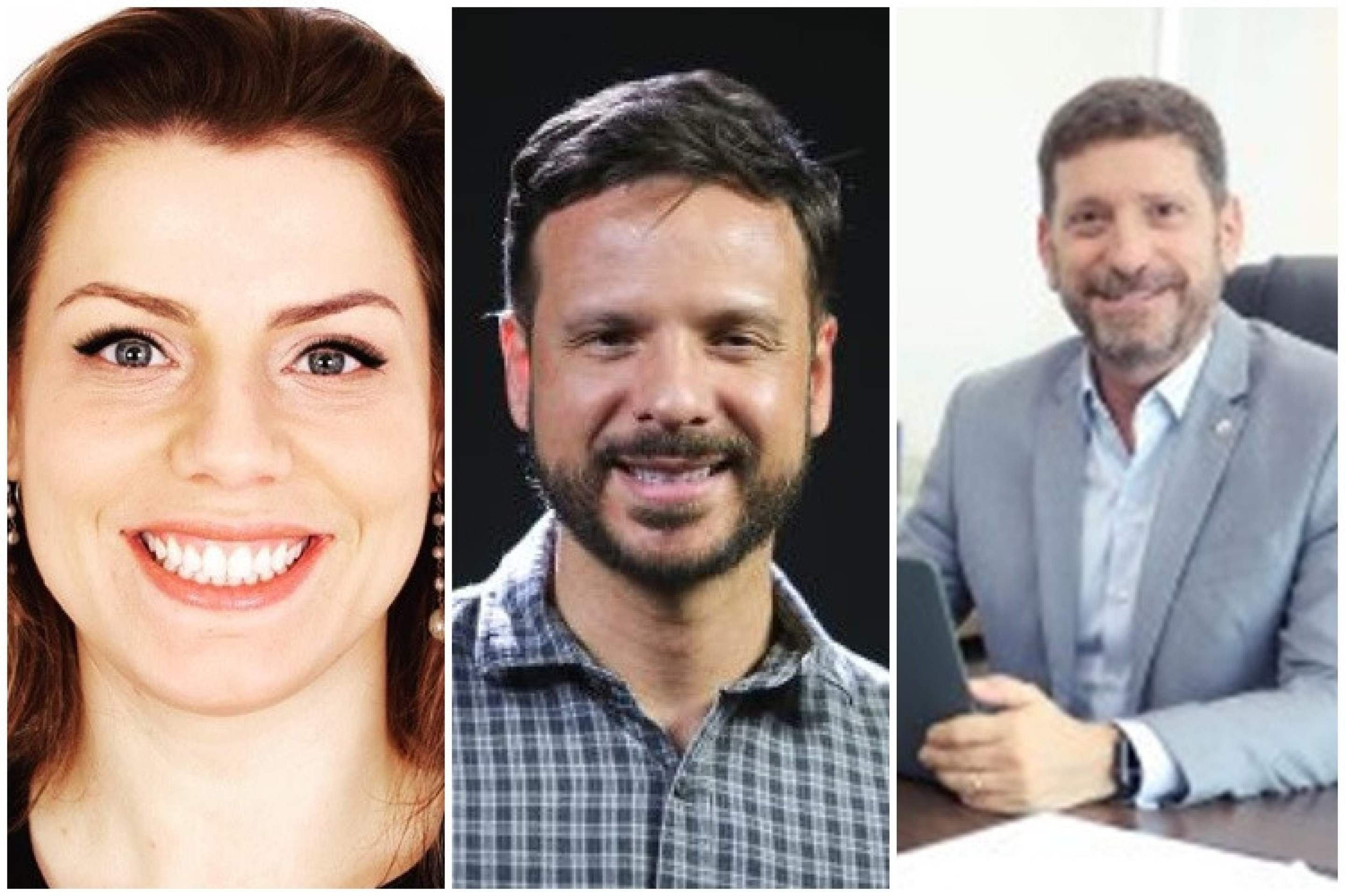Os autores Monica Sapucaia Machado, Israel Batista e Celso Niskier
