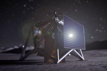 A Nasa publicou desenhos artísticos de uma base lunar com habitações, sistemas de energia e veículos robóticos -  (crédito: NASA)