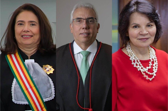 desembargadora Maria de Nazaré Medeiros Rocha, do TRT da 8ª Região (PA/AP); desembargador Sergio Torres Teixeira, do TRT da 6ª Região (PE); e desembargadora Herminegilda Leite Machado, do TRT da 13ª Região (PB).