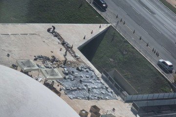  Remoção e a fragmentação de mármores originais do Congresso Nacional -  (crédito: arquivo pessoal )