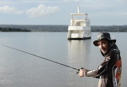 Wilson de Carvalho, 56, participou do Campeonato de Pesca na modalidade barranco (desembarcada) -  (crédito: Minervino Júnior/CB/D.A.Press) -Wilson de Carvalho, 56, participou do Campeonato de Pesca na modalidade barranco (desembarcada) -  (crédito: Minervino Júnior/CB/D.A.Press)