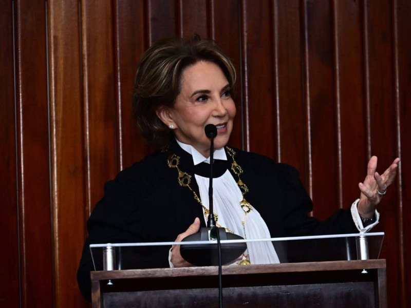 Maria do Carmo Cardoso também comentou sobre temas relevantes no Judiciário, como maior presença de mulher, combate ao assédio e uso de Inteligência Artificial -  (crédito: AsCom - TRF1)