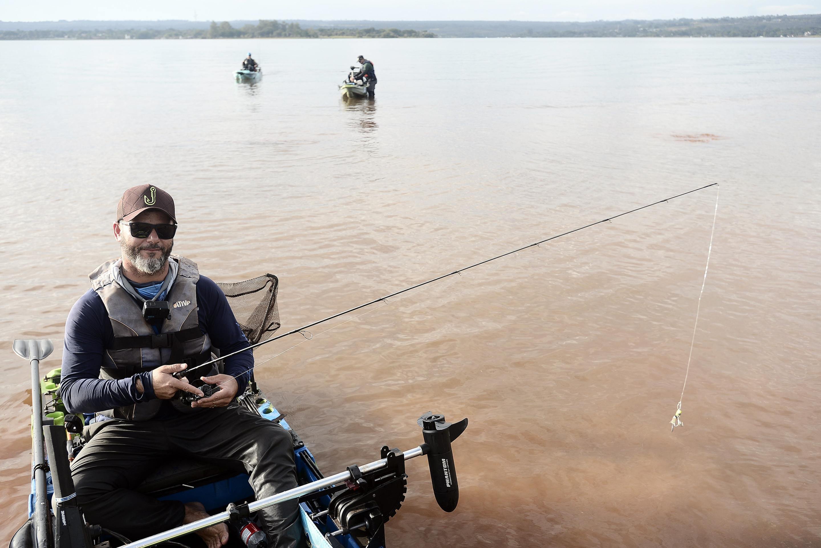 Vanderson Moreira, 42, participou da competi&ccedil;&atilde;o na categoria caiaque individual, mas n&atilde;o conseguiu os cinco peixes necess&aacute;rios